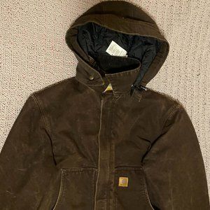 Brown Carhartt Jacket Medium & New Detachable Hood